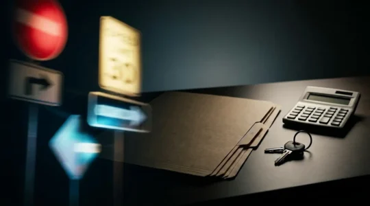 Scène représentant les conséquences des infractions routières sur l'assurance automobile avec documents administratifs et signalisation