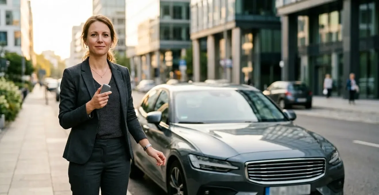 Conducteur devant un véhicule avec clés en main dans un environnement urbain lumineux symbolisant le retour à la conduite