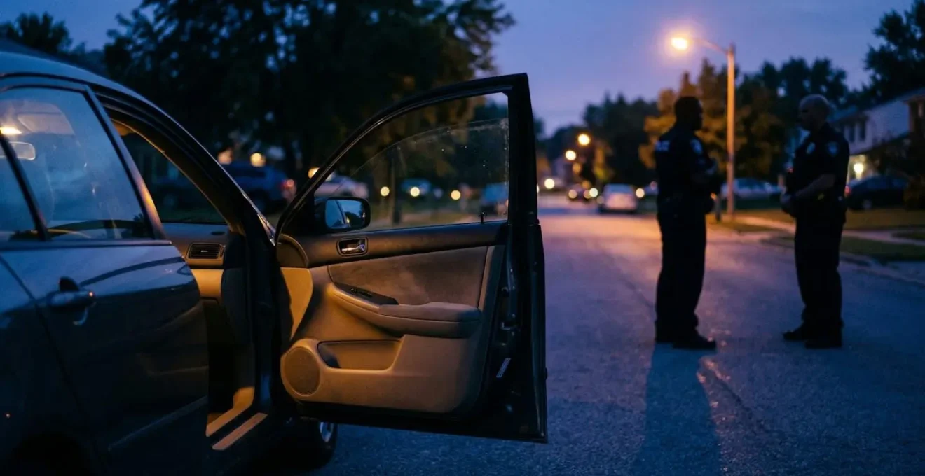 Illustration symbolique des droits du conducteur lors d'un contrôle de police, mettant l'accent sur le silence