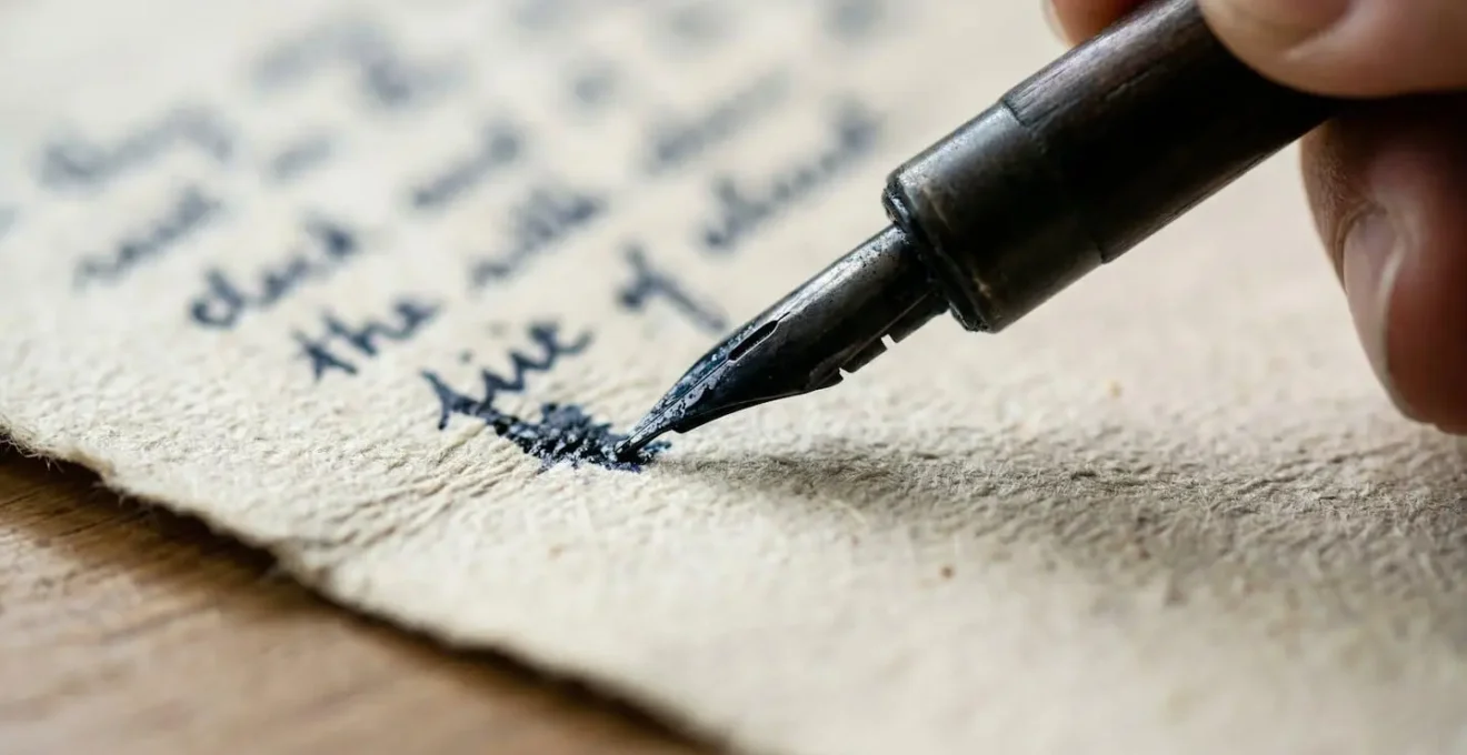 Main annotant le verso d'un document de constat avec un stylo