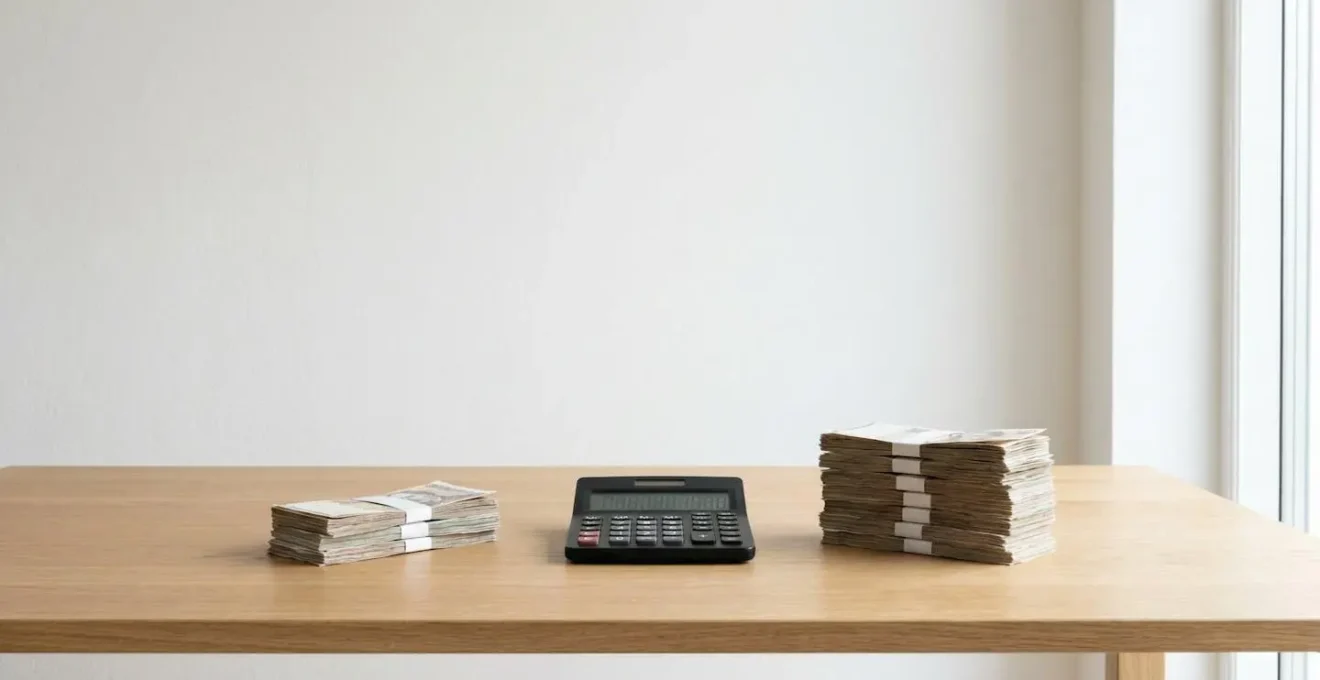 Calculatrice et billets illustrant la comparaison des coûts d'assurance